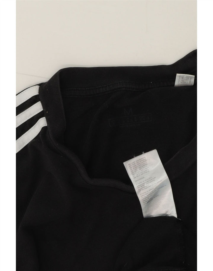 Ανδρικό T-Shirt Adidas Τοπ μεσαίο μαύρο βαμβακερό