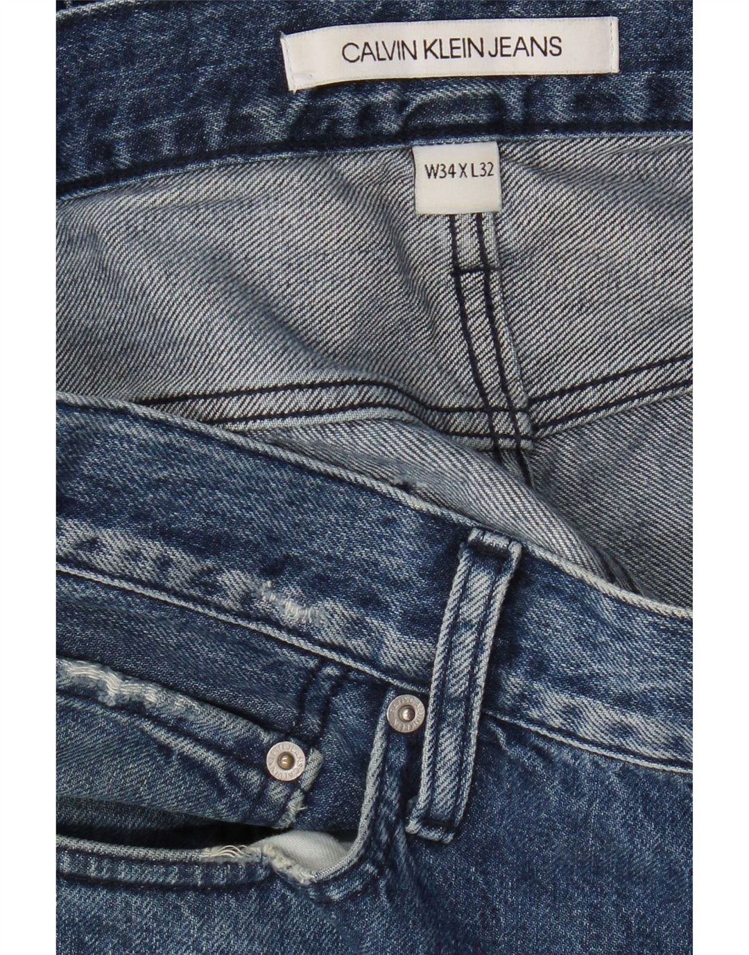 Ανδρικό τζιν Calvin Klein Distressed Slim W34 L32 Blue