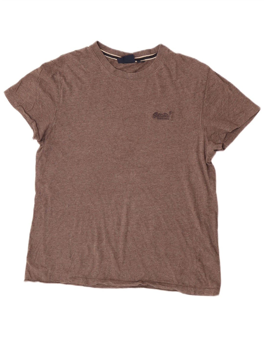 Superdry Ανδρικό T-Shirt Top XL Καφέ Βαμβακερό