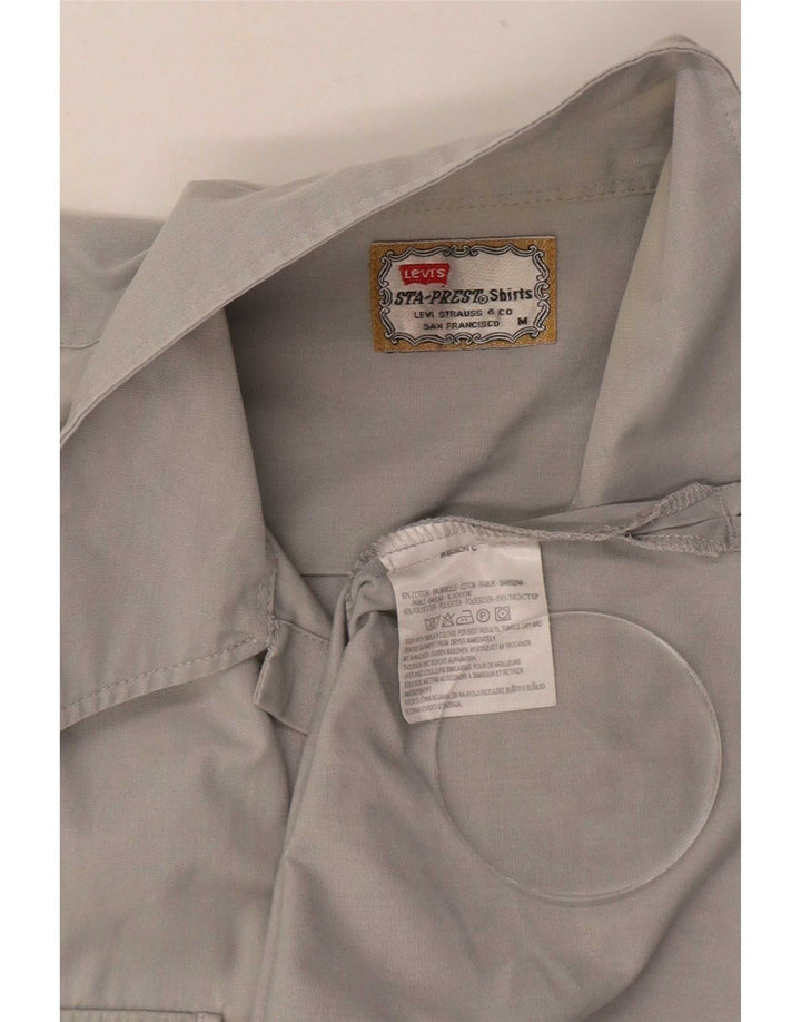 Ανδρικό κοντομάνικο πουκάμισο Levi's, μεσαίο γκρι βαμβακερό