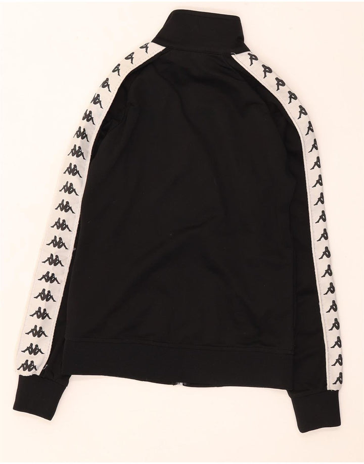 Γυναικεία αθλητική φόρμα γραφικών Kappa Top Jacket UK 10 Small Black Colourblock