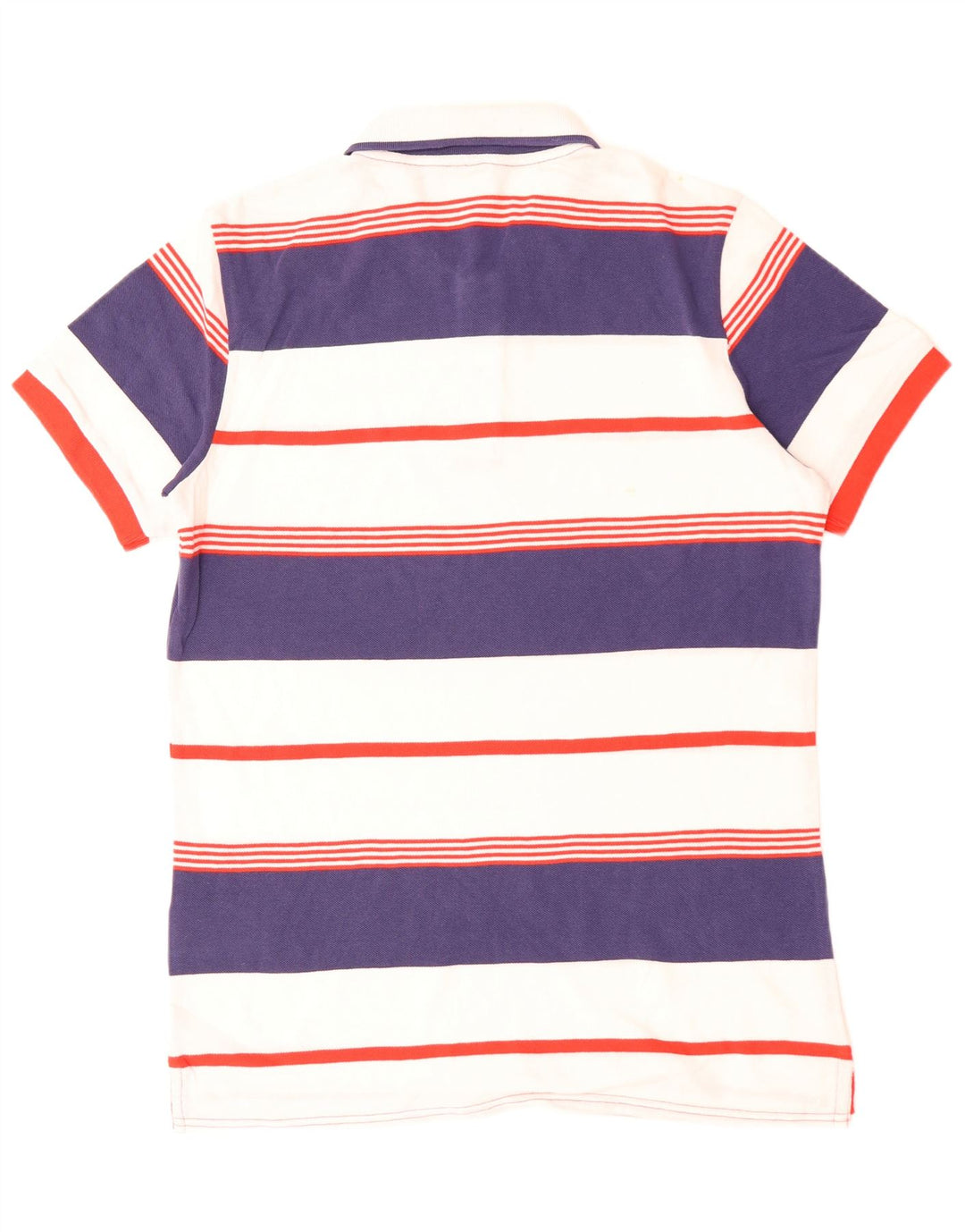 BENETTON Ανδρικό πουκάμισο πόλο μεγάλο λευκό βαμβακερό ριγέ