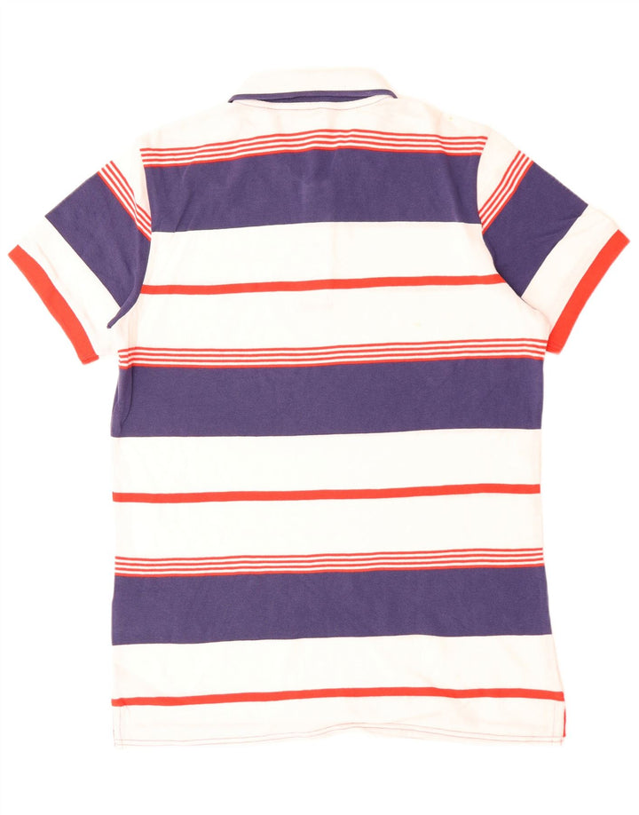 BENETTON Ανδρικό πουκάμισο πόλο μεγάλο λευκό βαμβακερό ριγέ