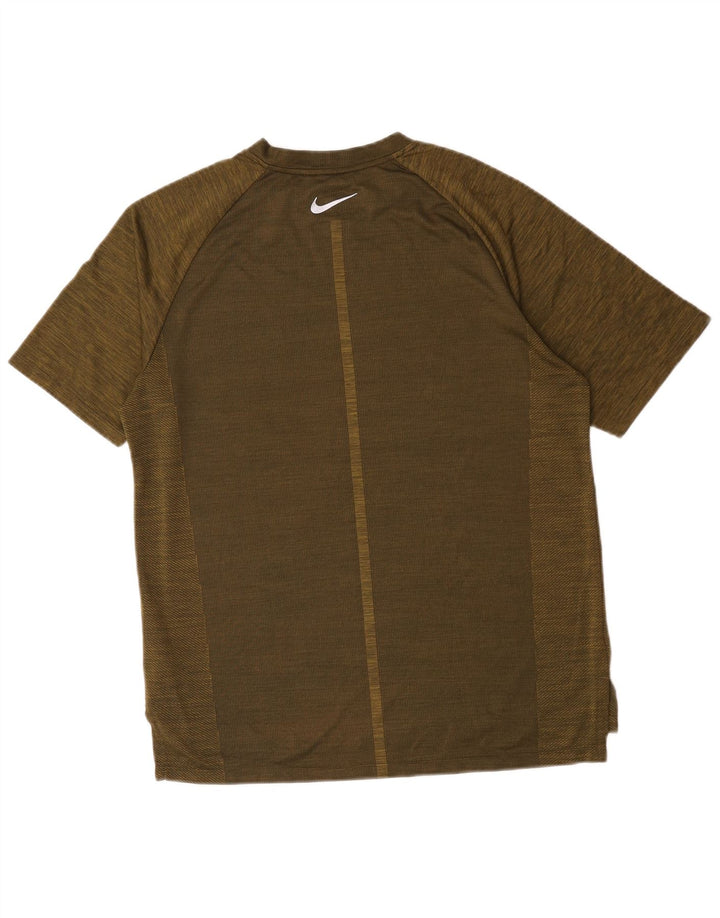 Ανδρικό T-Shirt Nike Dri Fit Τοπ μεσαίου χακί πολυεστέρας