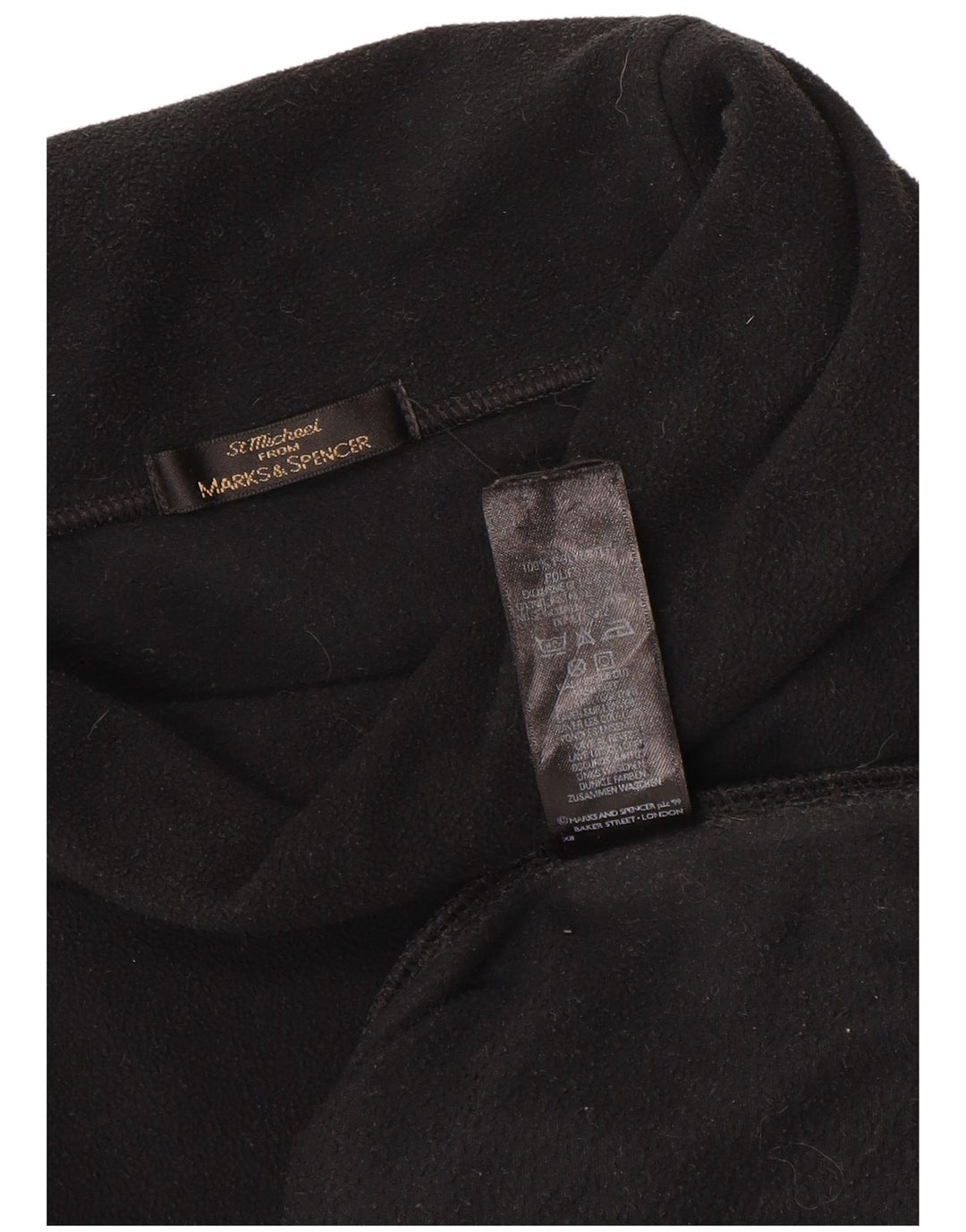 Marks & Spencer Γυναικείο υπερμεγέθη Fleece Jumper UK 18 XL μαύρο πολυεστέρα