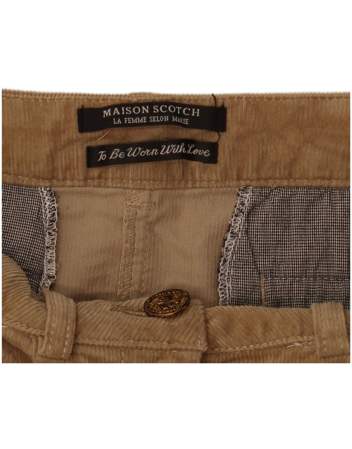 Maison Scotch Γυναικεία Κοτλέ Μίνι Φούστα W34 Μεγάλο Καφέ
