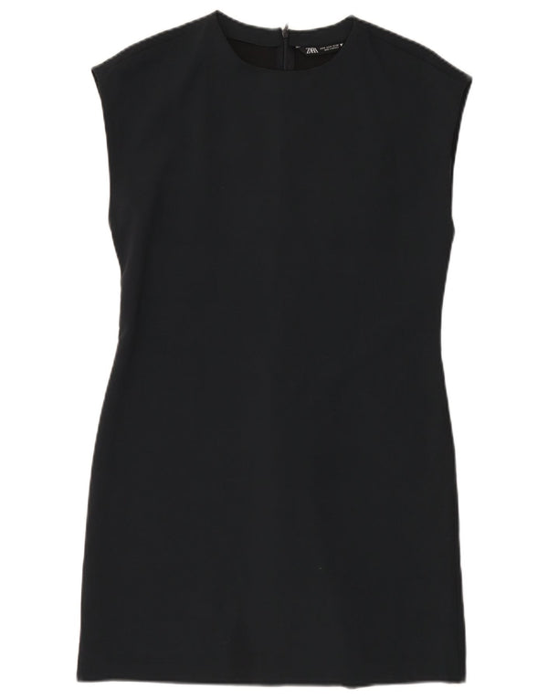 Zara Γυναικείο φόρεμα με θήκη UK 12 Medium Navy Blue Polyester
