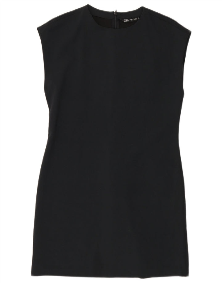 Zara Γυναικείο φόρεμα με θήκη UK 12 Medium Navy Blue Polyester