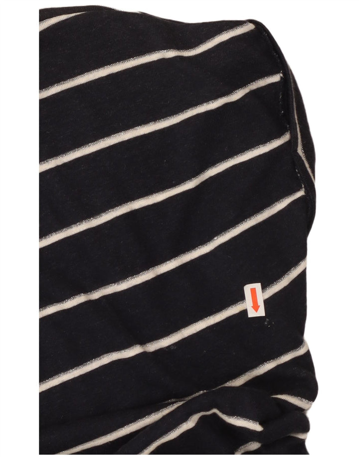 Γυναικείο μπλουζάκι MONSOON UK 10 Small Navy Blue ριγέ λινό