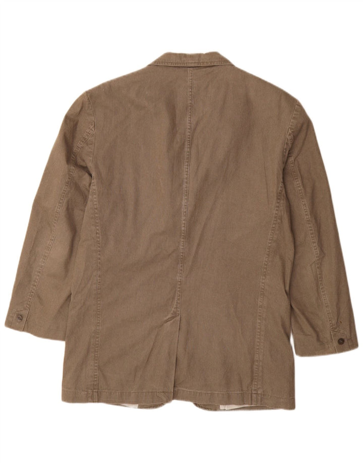 Marks & Spencer Ανδρικό σακάκι με 3 κουμπιά σακάκι UK 36 Small Khaki Pinstripe