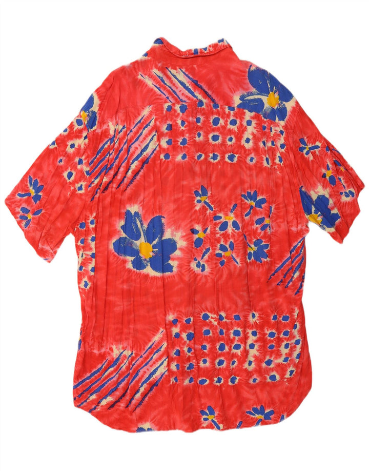 Ανδρικό κοντομάνικο πουκάμισο JAMS WORLD XL Red Floral Rayon