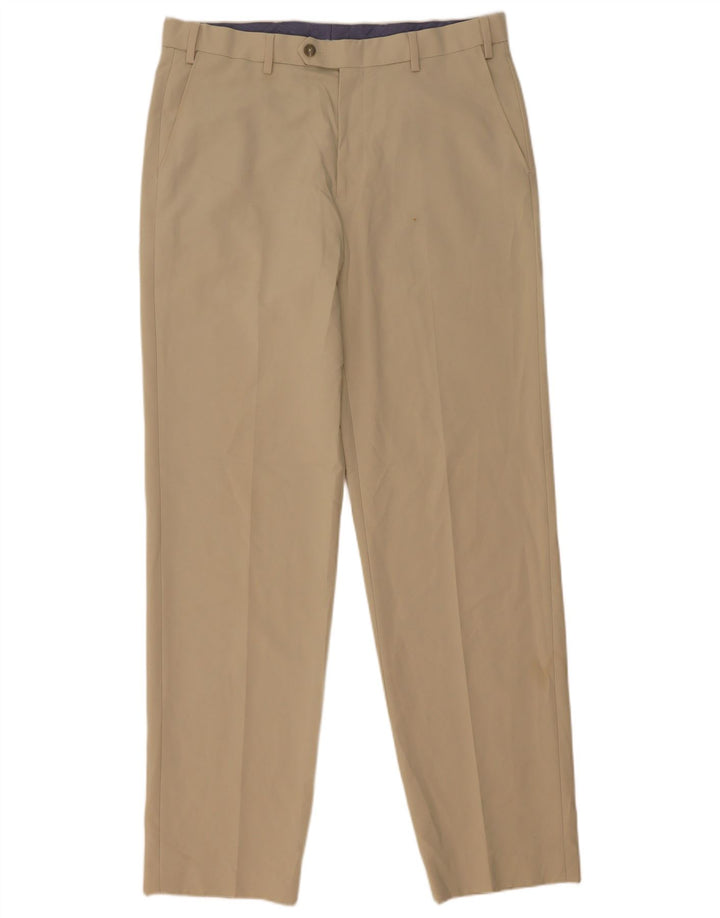 Ανδρικό κανονικό παντελόνι Marks & Spencer W34 L33 Beige Polyester