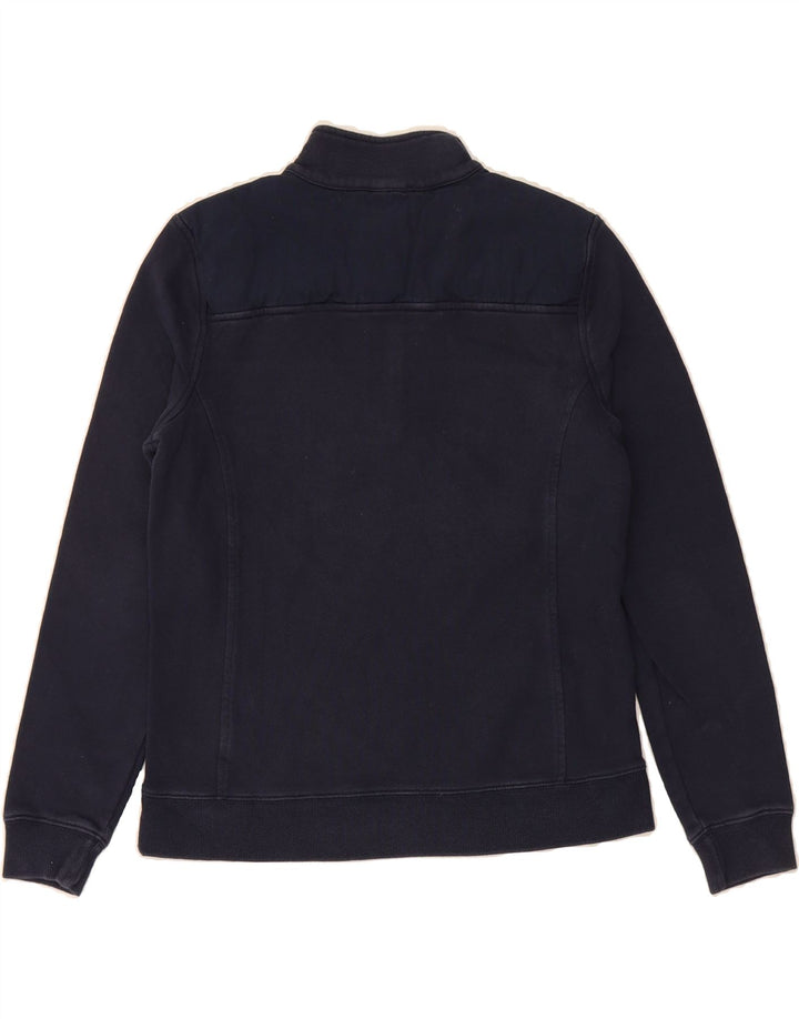 VINEYARD VINES Womens Zip Neck Sweatshirt Jumper UK 12 Medium Navy Blue Vintage Vineyard Vines and Second-Hand Vineyard Vines from Messina Hembry 