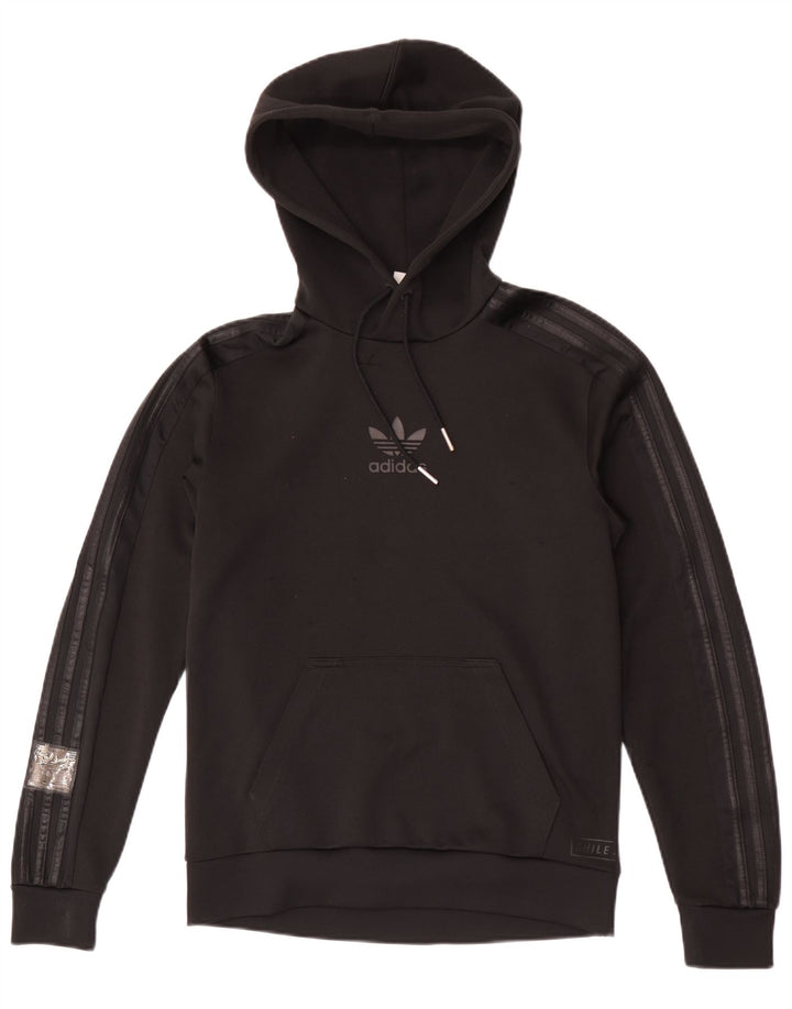 Adidas Ανδρικό γραφικό κουκούλα Jumper XS Μαύρο Πολυεστέρας