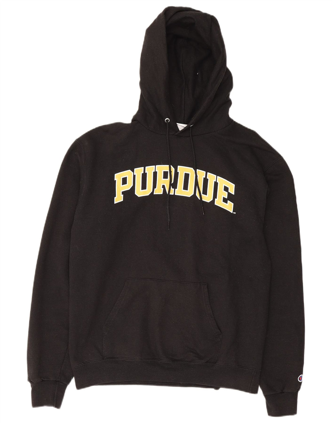 Champion Mens Purdue Graphic Hoodie Jumper Μεσαίο μαύρο βαμβακερό