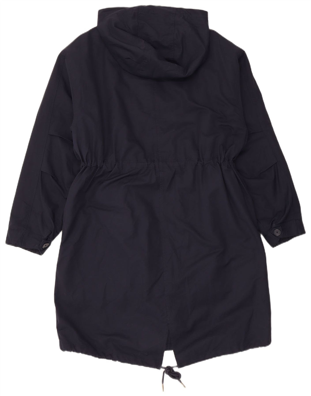Marks & Spencer Γυναικείο μπουφάν Parka με κουκούλα UK 12 Medium Navy Blue Polyester