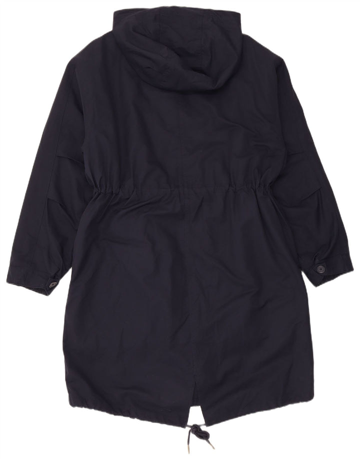 Marks & Spencer Γυναικείο μπουφάν Parka με κουκούλα UK 12 Medium Navy Blue Polyester