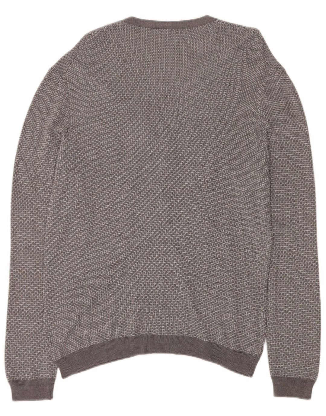 BENETTON Γυναικείο πουλόβερ ζακέτα UK 18 XL με γκρι φλύκταινες βισκόζη