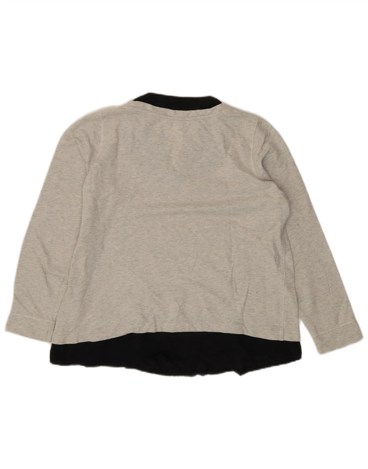 Marks & Spencer Γυναικεία φούτερ Jumper UK 16 Large Grey Colourblock
