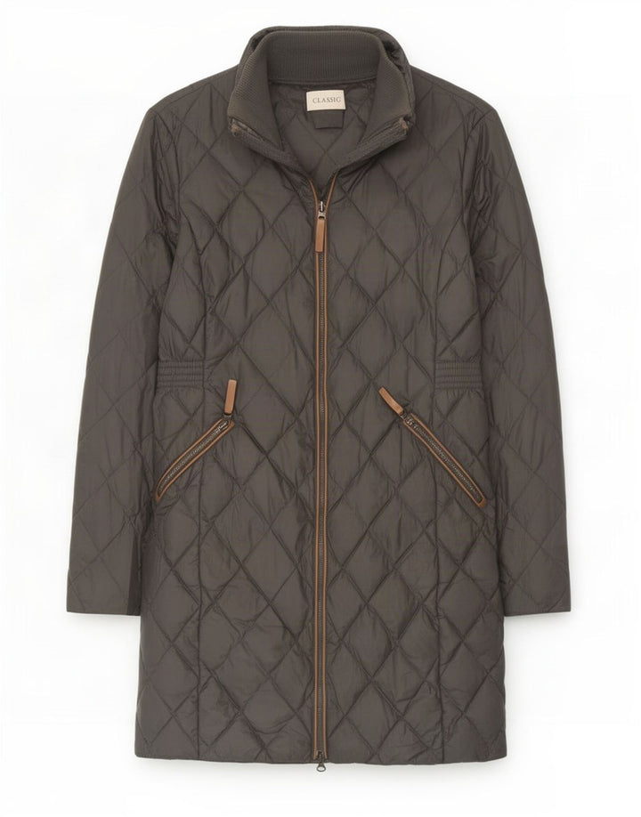 Γυναικείο καπιτονέ πανωφόρι Marks & Spencer UK 12 Medium Grey Polyamide