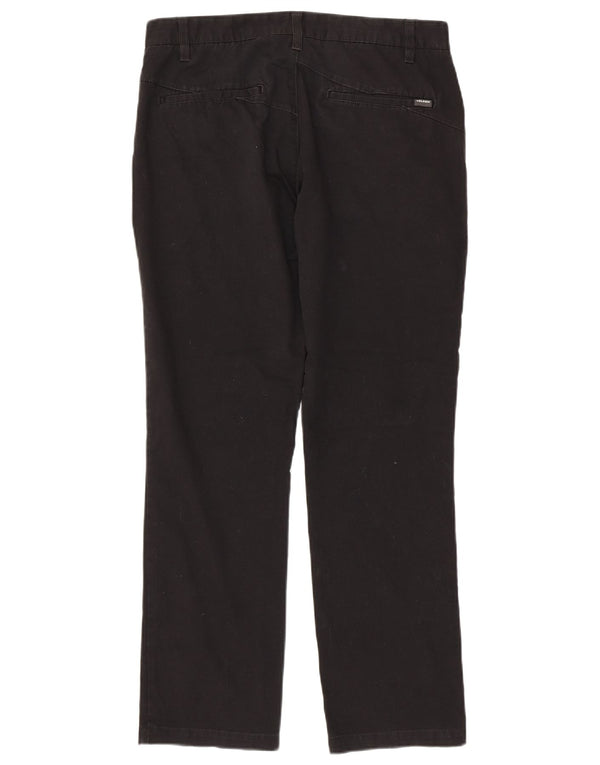 Ανδρικό ίσιο παντελόνι Chino Volcom W32 L30 μαύρο βαμβακερό