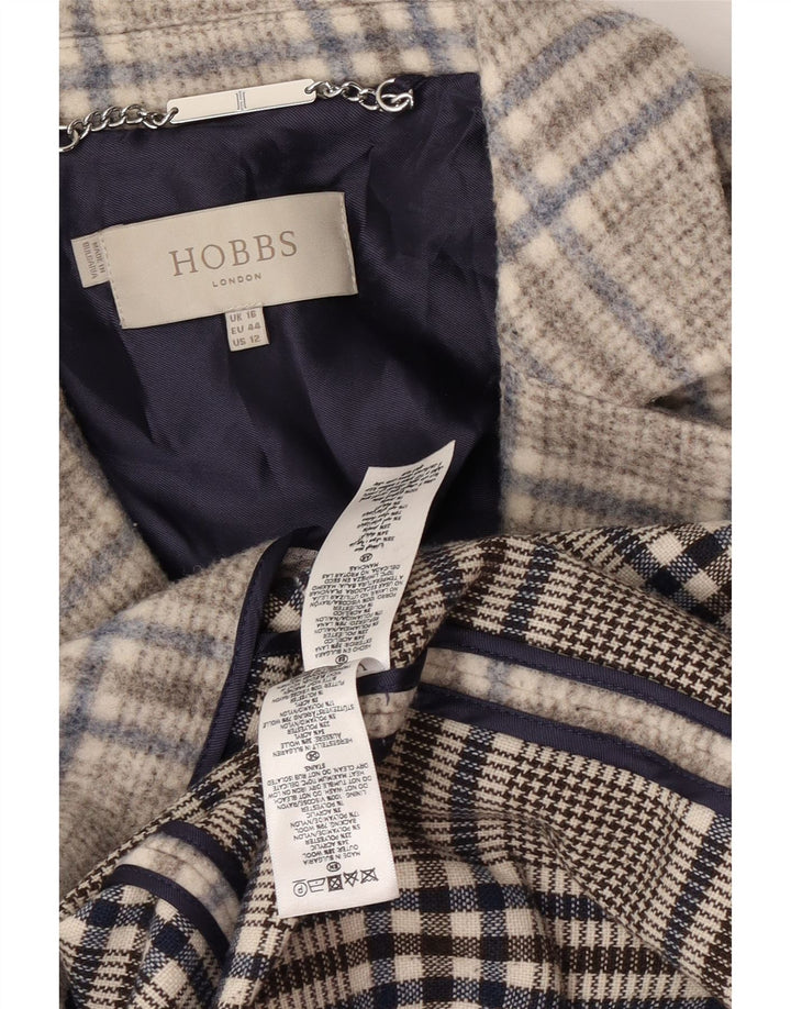 Γυναικείο παλτό Hobbs UK 16 Large Grey Check Acrylic