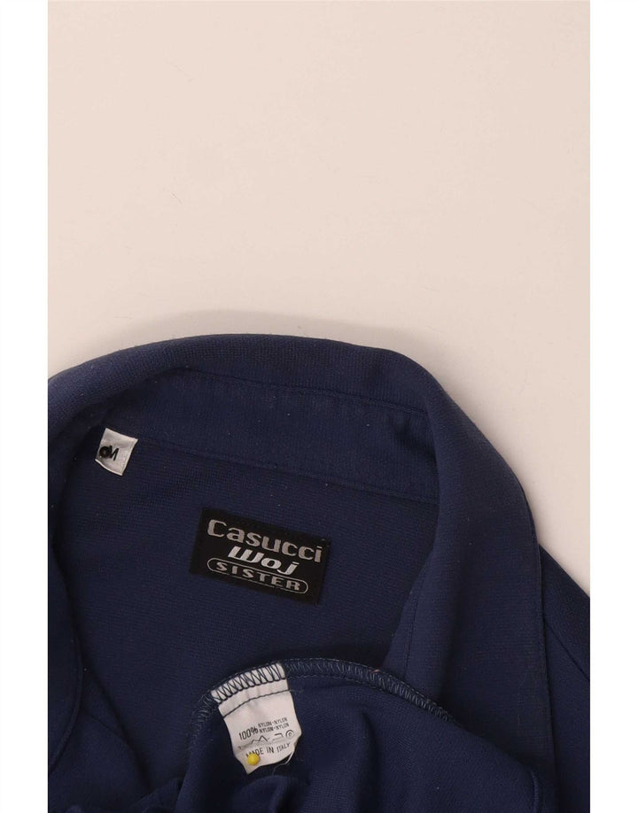 Casucci Γυναικείο πουκάμισο Μπλούζα UK 12 Medium Navy Blue Nylon
