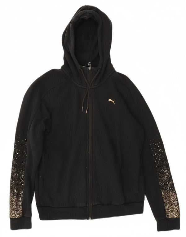 Γυναικείο πουλόβερ Puma με φερμουάρ UK 14 Medium Black Flecked
