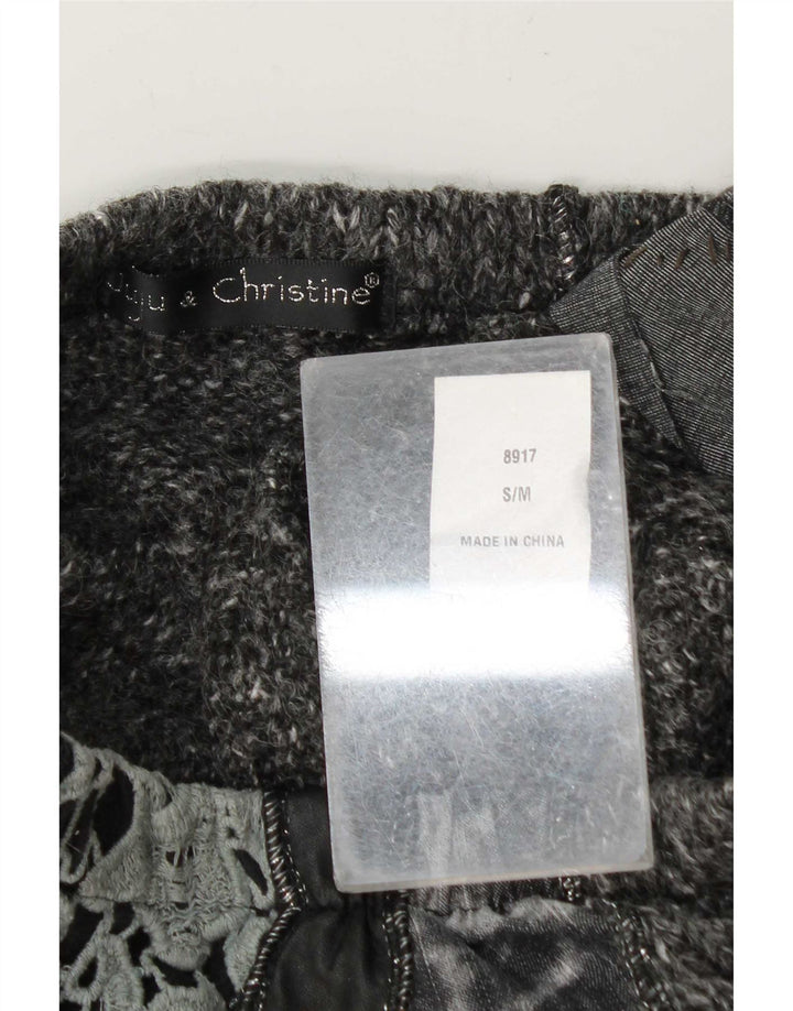 Γυναικεία πλεκτή ασύμμετρη φούστα Juju & Christine Small W30 Grey Patchwork