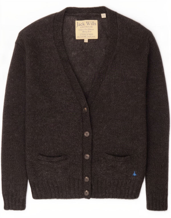 Jack Wills Womens Cardigan Sweater UK 10 Small Grey Mohair