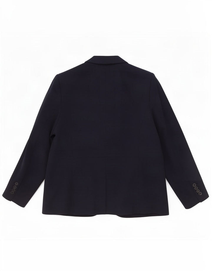 Marks & Spencer Γυναικείο μπουφάν σακάκι με 1 κουμπί UK 22 3XL Navy Blue Polyester