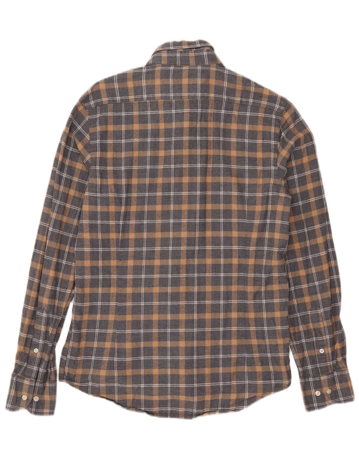 Ανδρικό φανελένιο πουκάμισο Massimo Dutti Small Grey Check