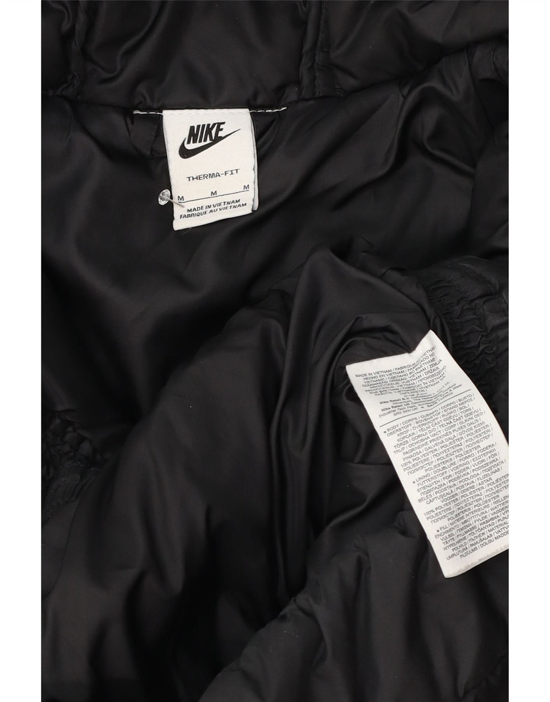 Ανδρικό σακάκι Nike Therma-Fit με κουκούλα UK 38 Μεσαίο μαύρο πολυεστέρα