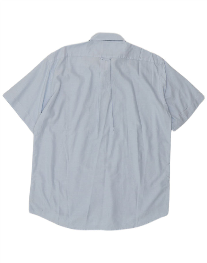 Ανδρικό κοντομάνικο πουκάμισο Lacoste Μέγεθος 41 Μεγάλο μπλε βαμβακερό