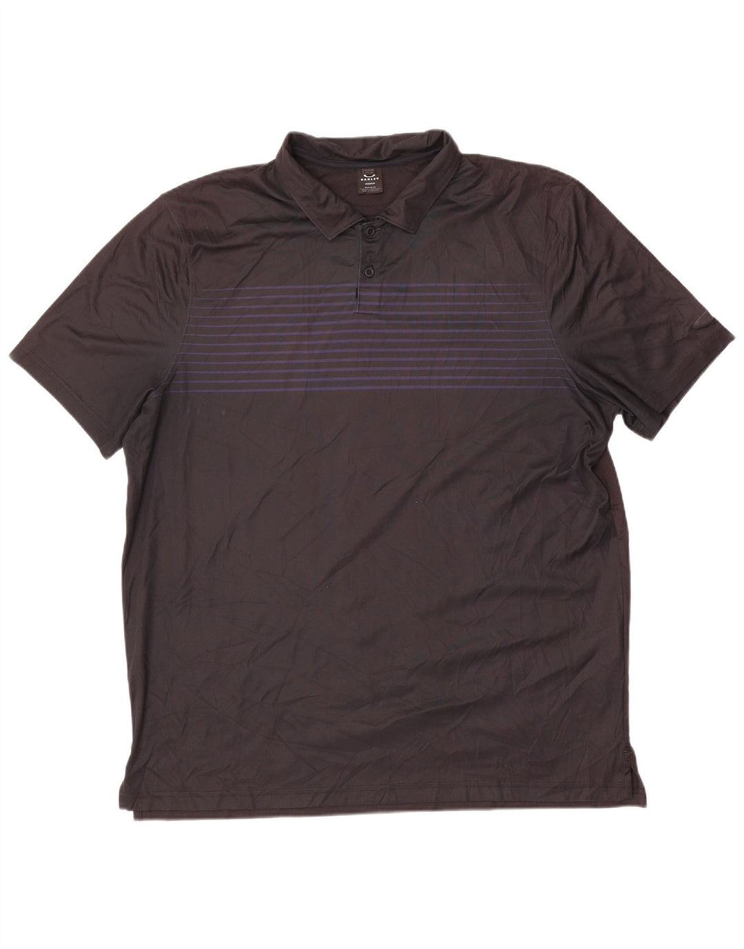 Ανδρικό πουκάμισο πόλο Oakley 2XL μαύρο ριγέ πολυεστέρα