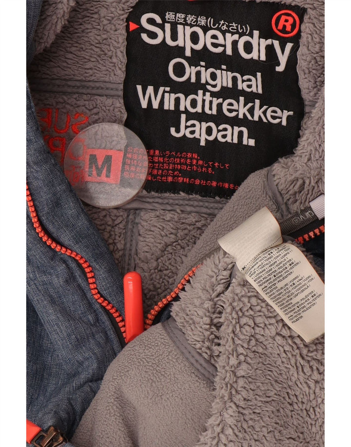 Superdry Γυναικείο Μπουφάν Windbreaker Graphic UK 14 Medium Blue