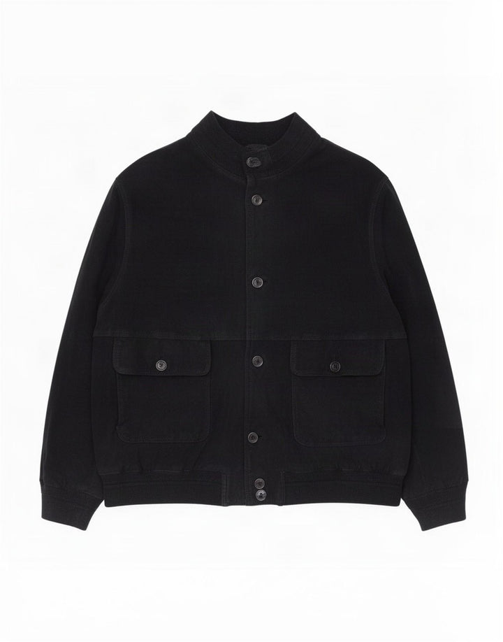 Vintage Ανδρικό Suede Bomber Jacket UK 38 Medium Black