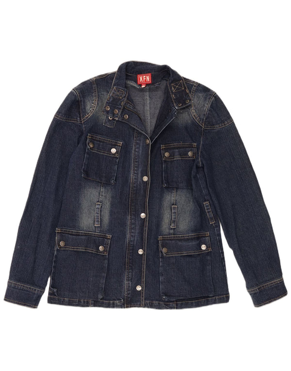 XFN Jeans Γυναικείο Τζιν Μπουφάν UK 18 XL Navy Blue Cotton
