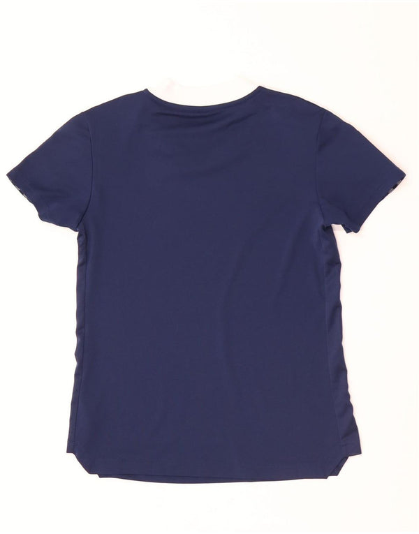 Adidas Γυναικείο T-Shirt Aeroready Top UK 8/10 Small Navy Blue Colourblock