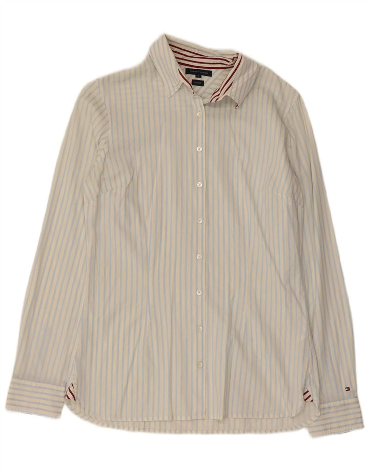 Tommy Hilfiger Γυναικείο Πουκάμισο US 6 Βαμβακερό μεσαίο λευκό ρίγες