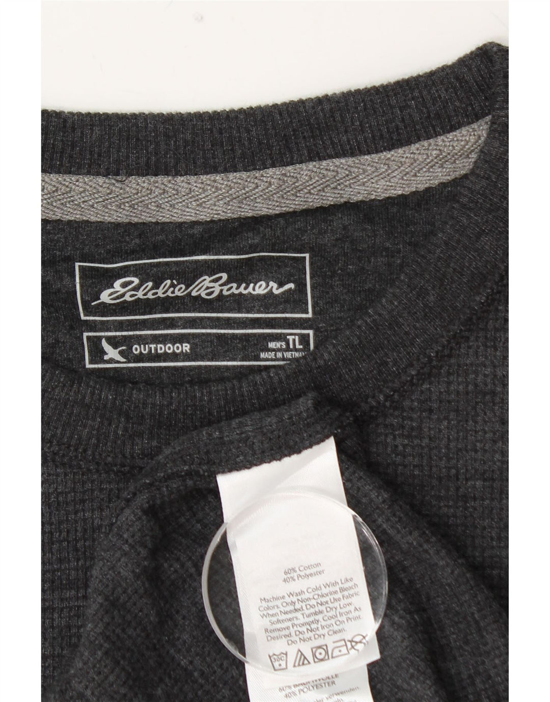 EDDIE BAUER Ανδρικό τοπ μακρυμάνικο μεγάλο γκρι βαμβακερό