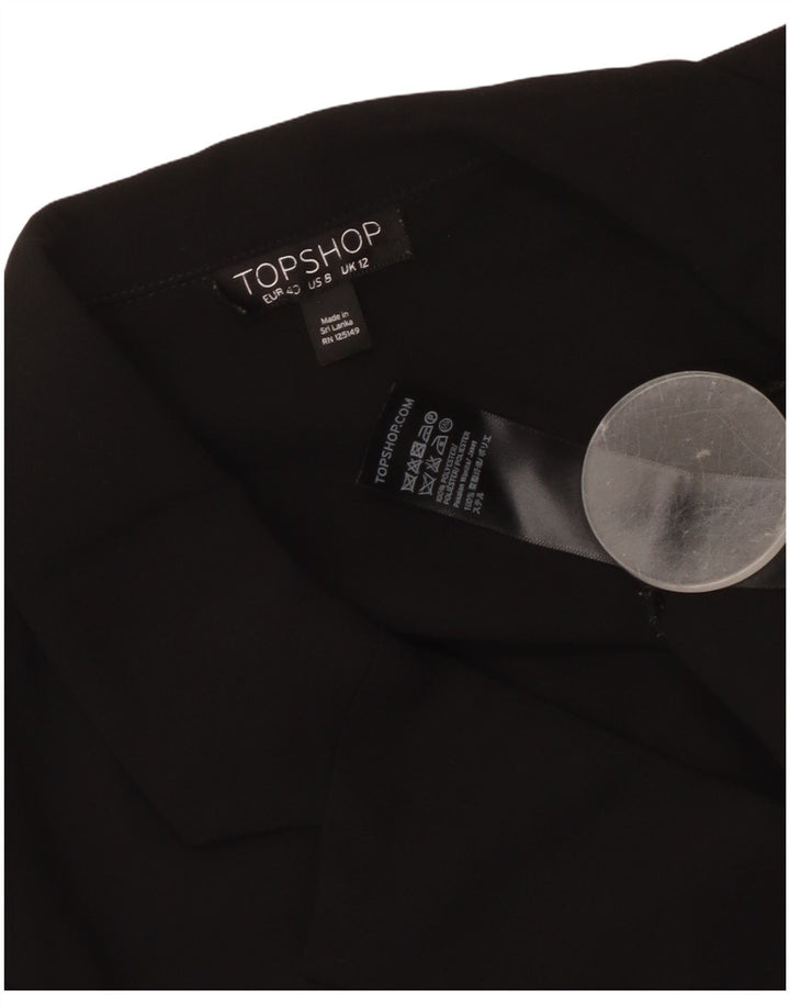 Topshop Γυναικείο Πανωφόρι UK 12 Μεσαίου Μαύρου Πολυεστέρα