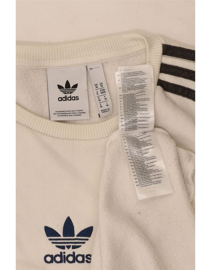 Ανδρικό φούτερ Adidas Jumper, μεσαίο λευκό βαμβακερό