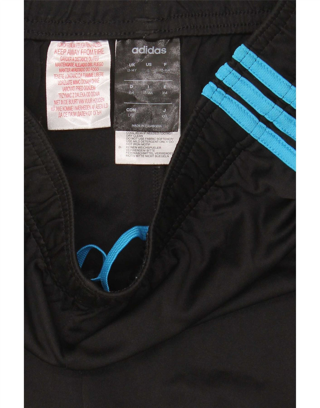 Adidas Boys Climalite σορτς 13-14 ετών μαύρο πολυεστέρα