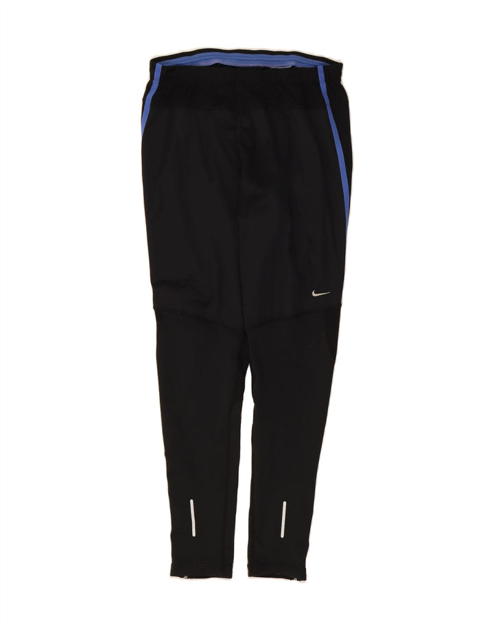 NIKE Womens Dri Fit Leggings UK 12 Medium  Black Vintage Nike and Second-Hand Nike from Messina Hembry 