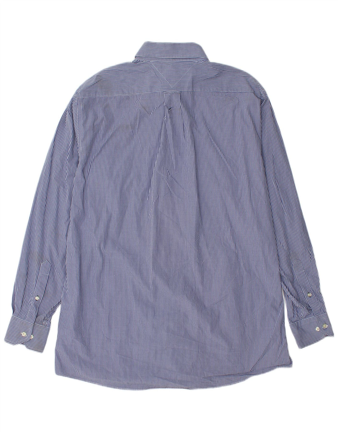 Tommy Hilfiger Ανδρικό ψηλό πουκάμισο 17 XL Μπλε βαμβακερό Gingham