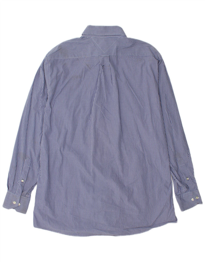 Tommy Hilfiger Ανδρικό ψηλό πουκάμισο 17 XL Μπλε βαμβακερό Gingham