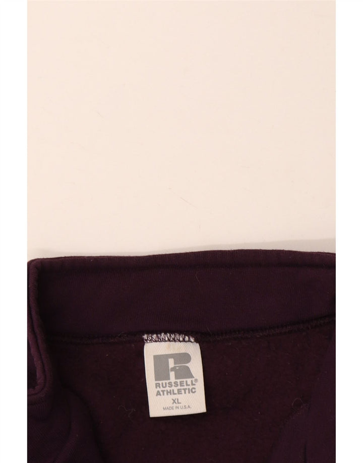 Russell Athletic Γυναικεία φούτερ με φερμουάρ Jumper UK 18 XL Maroon Cotton