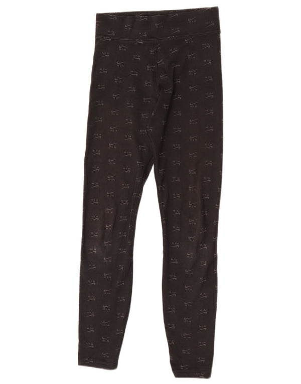 Γυναικεία γραφικά κολάν Nike UK 4 XS Μαύρο βαμβακερό