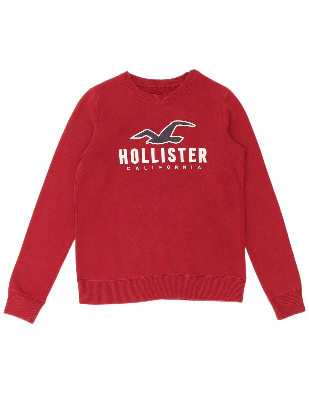 Ανδρικό γραφικό φούτερ HOLLISTER Jumper XS Βουργουνδί Βαμβακερό